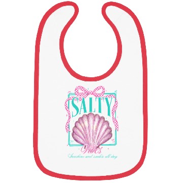 Discover Summer Clam Pearl Bow Bibs