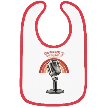 Discover Sing Your Heart Out Microphone Crooner Retro 50s Bibs