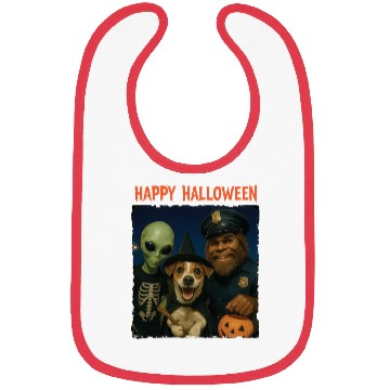 Discover Bigfoot Alien Jack Russell Funny Halloween Trick Bibs