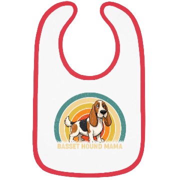 Discover Basset Hound Mama Dog Design Bibs