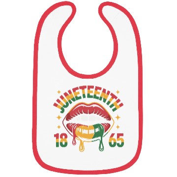 Discover Juneteenth 1865 Rasta Lips Bibs
