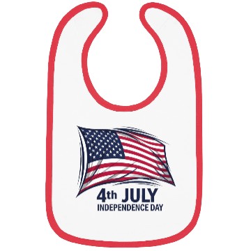 Discover US flag independence day Bibs