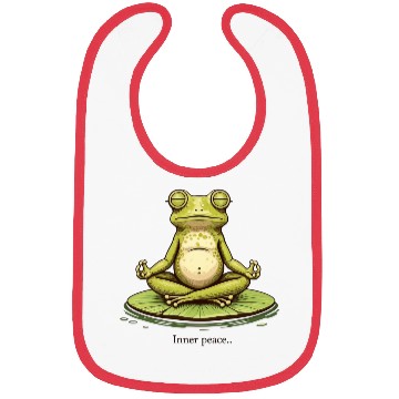 Discover Funny Zen Frog Meditating on Lily Pad – Yoga Bibs