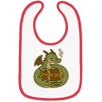 Discover Majestic Dragon Guarding Treasure Bibs
