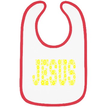 Discover Inspiring Jesus with yellow flowers Bibs