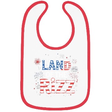 Discover Land of the Rizz funny Patriotic day 4th Of July Bibs
