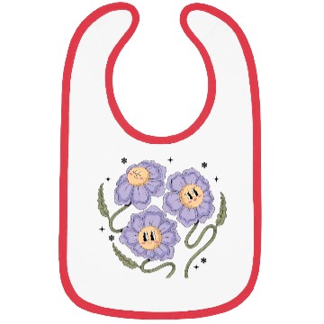 Discover Positive Vibes – 90s Flower Power Design Bibs
