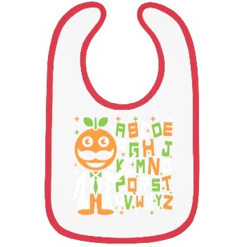 Discover Orange Dad Alphabet Teacher Bibs