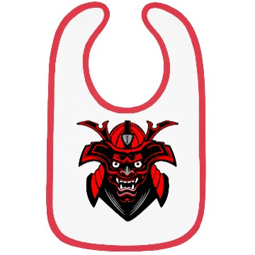 Discover Menpō Mask – Red Black Samurai Look Bibs