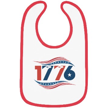 Discover 4th of july usa flag 1776 Bibs