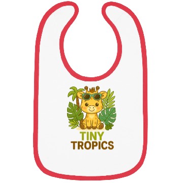 Discover Tiny Tropics Giraffe Bibs