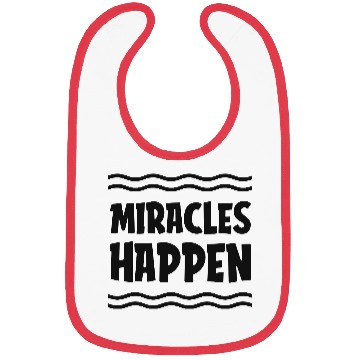 Discover Positive “Miracles Happen” Pink Bibs