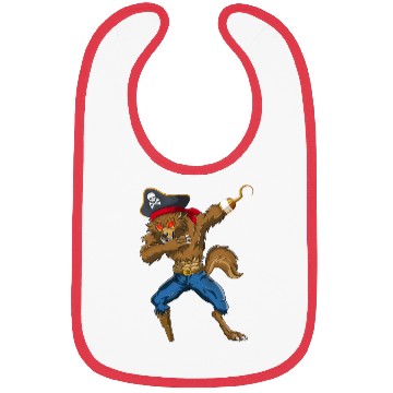 Discover Dabbing Werewolf Pirate Halloween Pirate Bibs