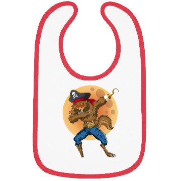 Discover Dabbing Werewolf Pirate Halloween Pirate Bibs