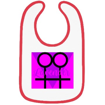 Discover Women Symbol with Lavender Triangle Bibs