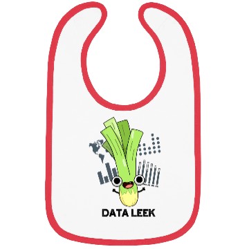 Discover Data Leek Funny Computer Veggie Pun Bibs