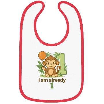 Discover I am already 1 – Monkey Edition Bibs