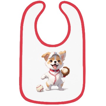 Discover Dog Baseball Player Puppy Bibs