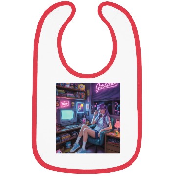 Discover Y2K Gamer Girl Vibes – Retro Tech & Neon Room Aest Bibs
