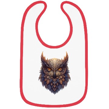 Discover Eagle Owl Illustration Bibs
