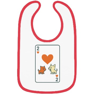 Discover Two Angry Pups of Hearts Bibs