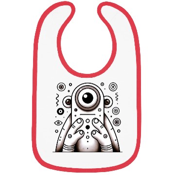 Discover Three-Eyed Alien Art • Quirky Sci-Fi Creature Bibs