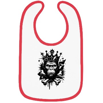 Discover Majestic Gorilla with Crown Bibs