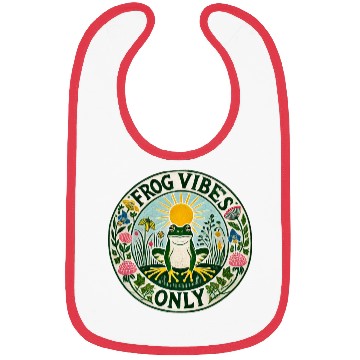 Discover Frog Vibes Only Please Bibs