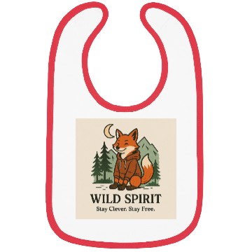 Discover Wild Spirit Fox Design Bibs