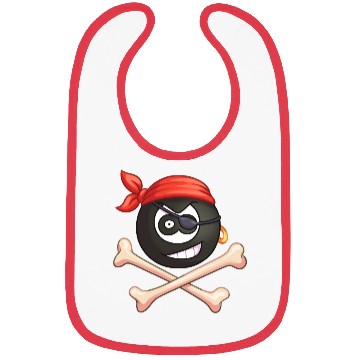 Discover 8-Ball Pirate (Pocket) (Jolly Roger style) Bibs