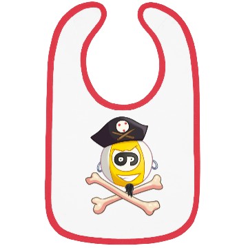 Discover 9-Ball Pirate (Jolly Roger style) Bibs