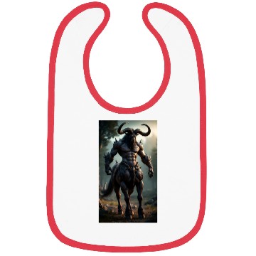Discover Dark Minotaur Warrior Fantasy Art Bibs