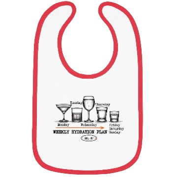 Discover Funny Drinking Schedule Cocktail Humor Gift Bibs