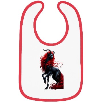 Discover Celestial Demon Deer with Fiery Red Mane Bibs