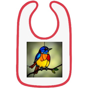 Discover STAINED GLASS BIRD Bibs
