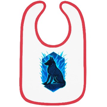 Discover Black German Shepherd Dog Shattered Lightning Bibs