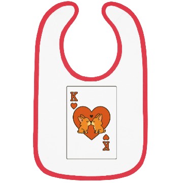 Discover Du Du Corgi King of Hearts – Cute Poker Card Bibs
