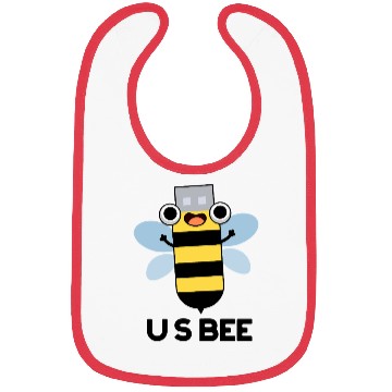 Discover US Bee Funny USB Technical Pun Bibs