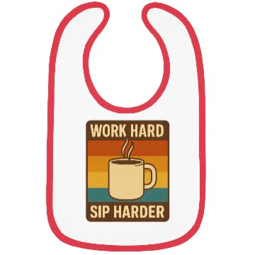 Discover Retro Coffee Motivational Design Bibs