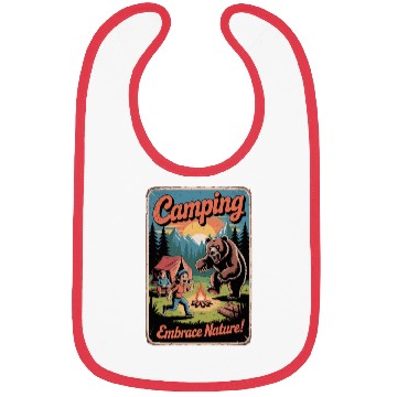 Discover Funny Camping Embrace Nature Bibs