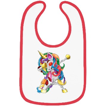 Discover Dabbing Zombie Unicorn Halloween Bibs
