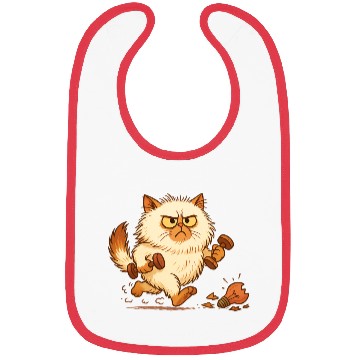 Discover Fierce Cat Workout Illustration Bibs