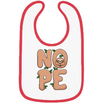 Discover Funny Nope Sloth Sleeping Meme Art Bibs
