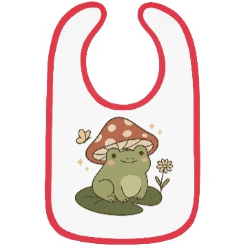 Discover Frog Mushroom Cottagecore Bibs