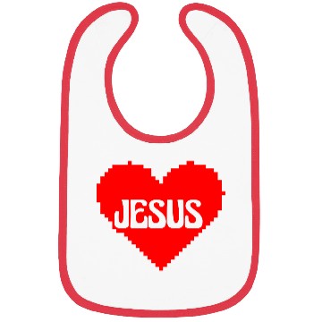 Discover I LOVE JESUS PIXEL ART Bibs