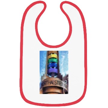 Discover Legacy LGBTQ Rainbow Pylon Chicago Landmark Art Bibs