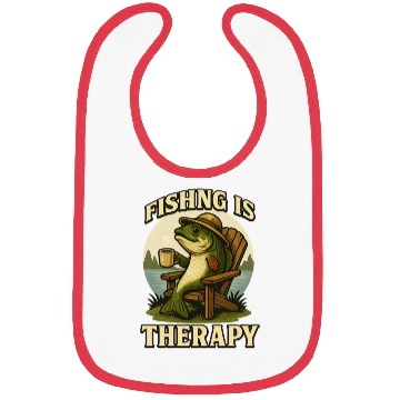 Discover Fishing Is My Therapy – Chill Fish by the Lake Bibs