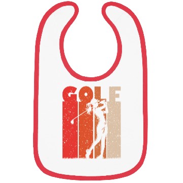 Discover Golf Swing Silhouette on Sunset Palette Bibs