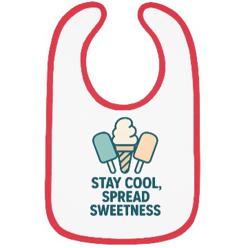 Discover Stay Cool, Spread Sweetness Cute Ice Cream Cone Bibs