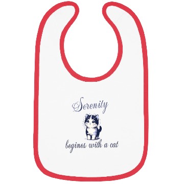 Discover Serenity Begins with a Cat – Peaceful Kitty Quote Bibs